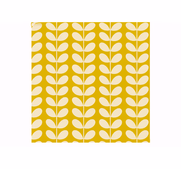 Toile fenêtre jaune tige solide agrumes - TenStickers