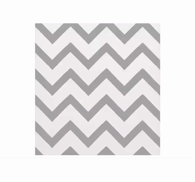 Toile fenêtre gris motif angles géométriques - TenStickers