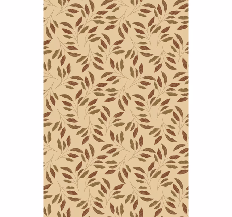 Store élégant à feuilles beiges - TenStickers