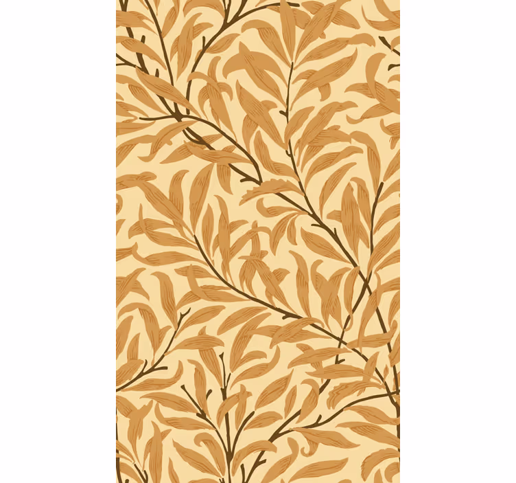 Toile fenêtre fleur imprimé de feuilles botaniques - TenStickers