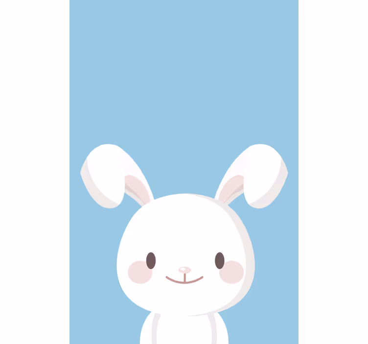 Stores nordiques Lapin blanc - TenStickers