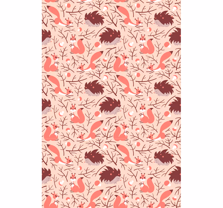 Store enrouleur animaux motif écureuils et hérissons - TenStickers