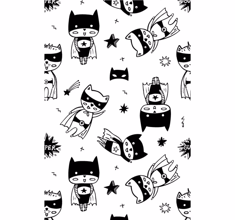 Dessin animé super-héros store - TenStickers
