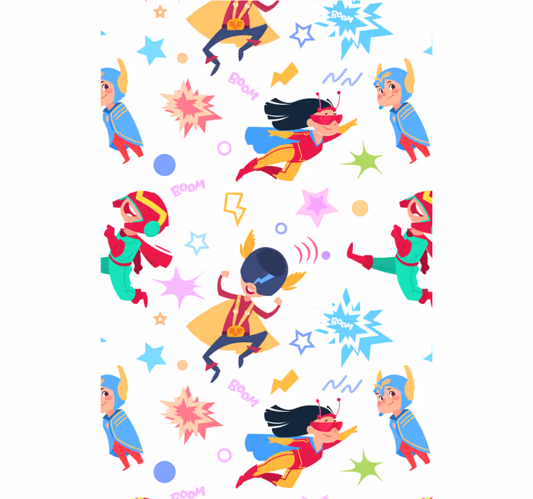 Store enrouleur enfant aventures de super-héros style BD - TenStickers
