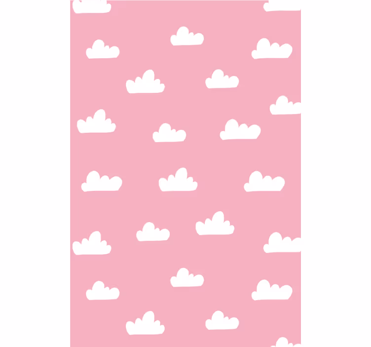 Store de fenêtre nuage sticker rose - TenStickers