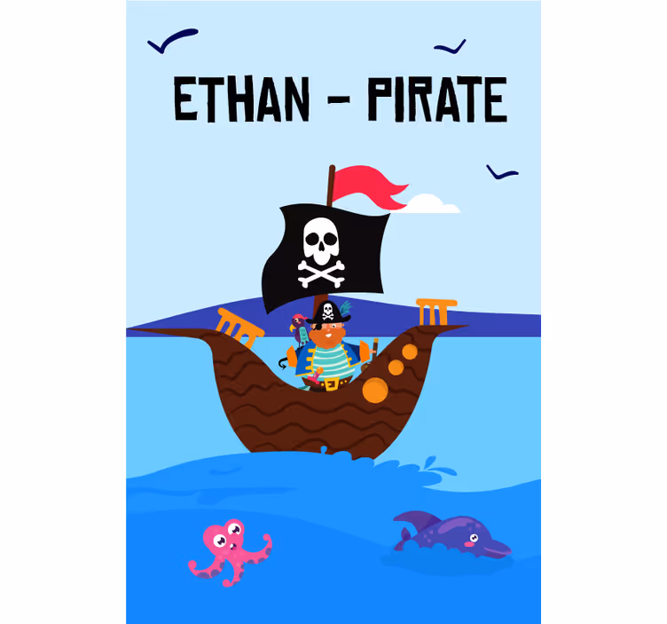 Store enrouleur personnalisable aventure de pirate - TenStickers