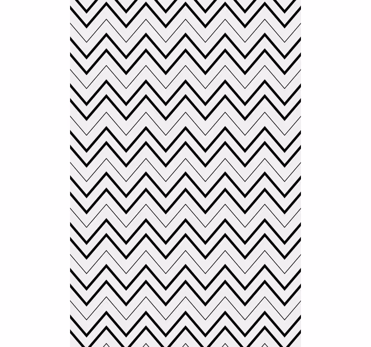 Toile fenêtre moderne motif géométrique en zigzag - TenStickers