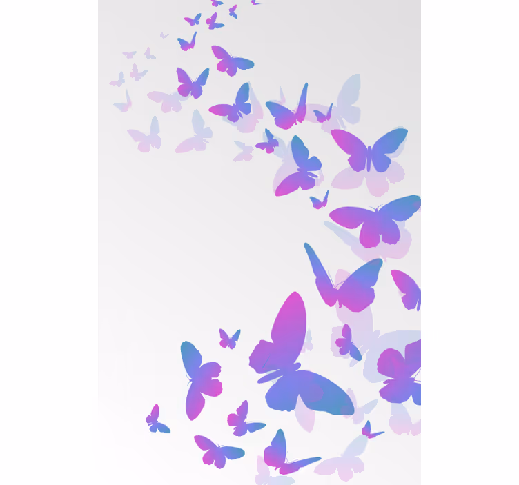 Store enrouleur original papillons volants violets - TenStickers