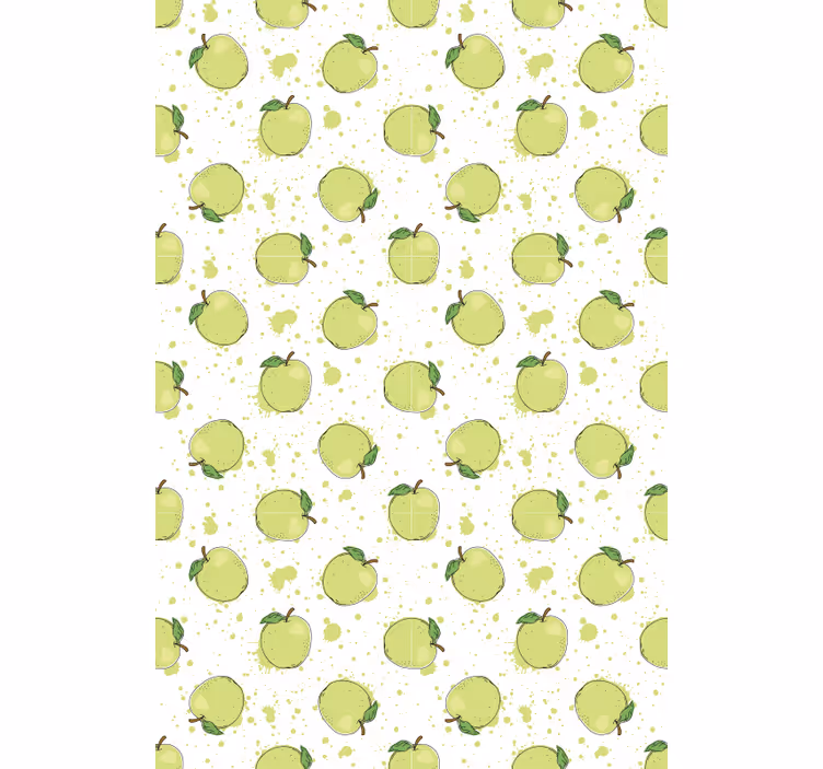 Toile fenêtre fruits et légumes tableau de pommes vertes - TenStickers