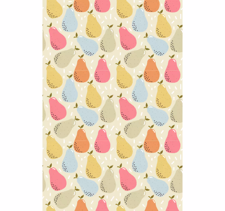 Toile fenêtre fruits et légumes illustration poire - TenStickers