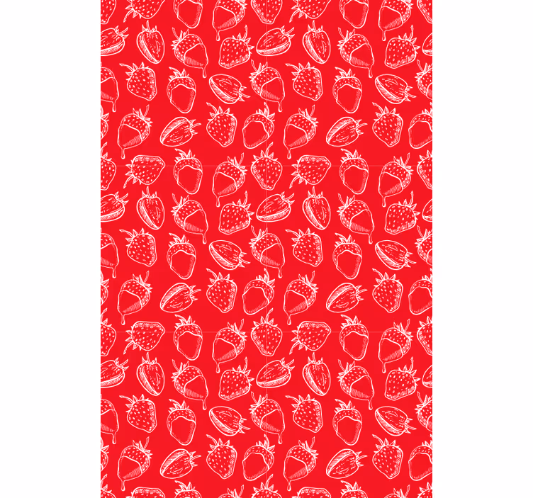 Toile fenêtre fruits et légumes motif fraise - TenStickers