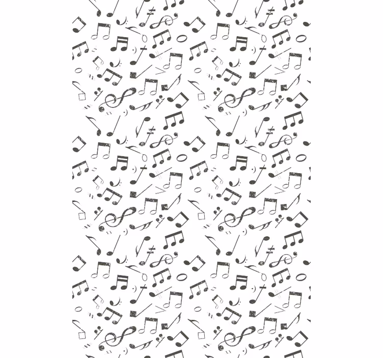 Store enrouleur chambre enfant pêle-mêle de notes musicales - TenStickers