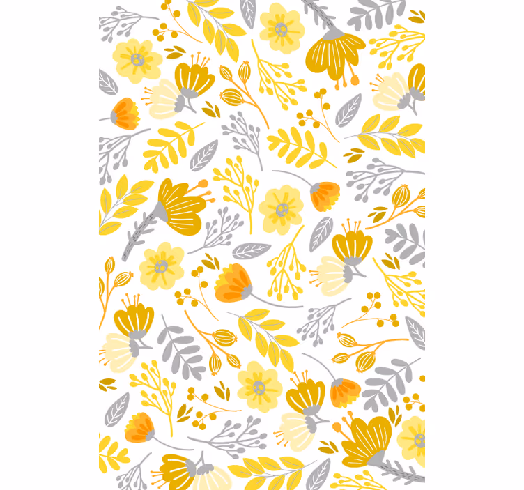 Store fleurs jaunes cuisine - TenStickers