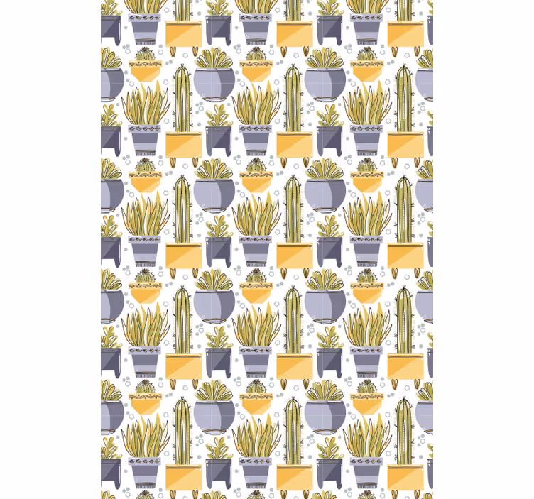 En pots cactus store fenêtre - TenStickers