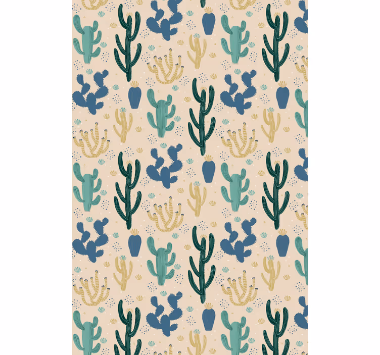 Toile fenêtre cactus motif cactus enchanté - TenStickers