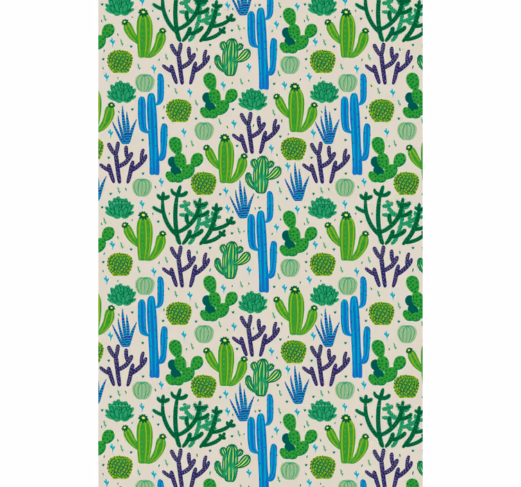 Toile fenêtre cactus motif de cactus - TenStickers