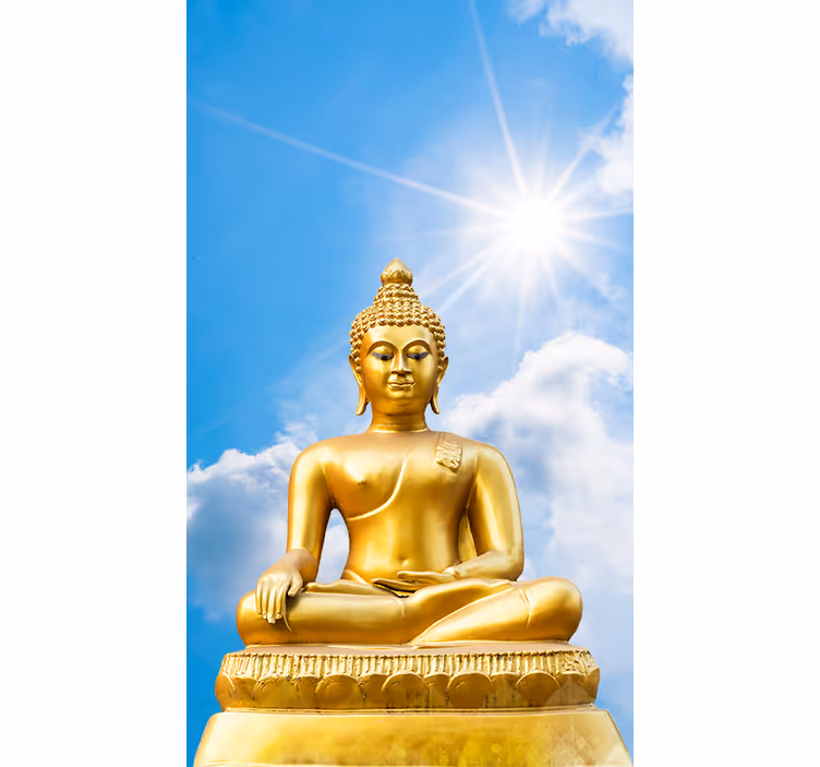 Store bleu zen buddha ensoleillé - TenStickers