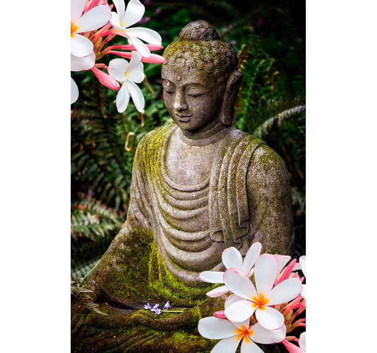 Store zen avec une statue de bouddha - TenStickers