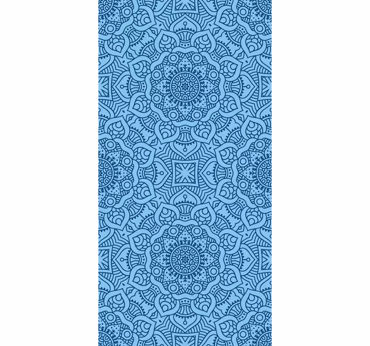 Store bleu motif de mandalas - TenStickers