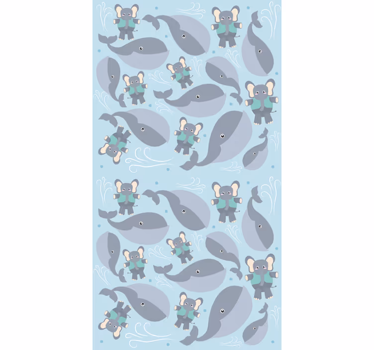 Toile fenêtre chambre bébé animaux ludiques - TenStickers