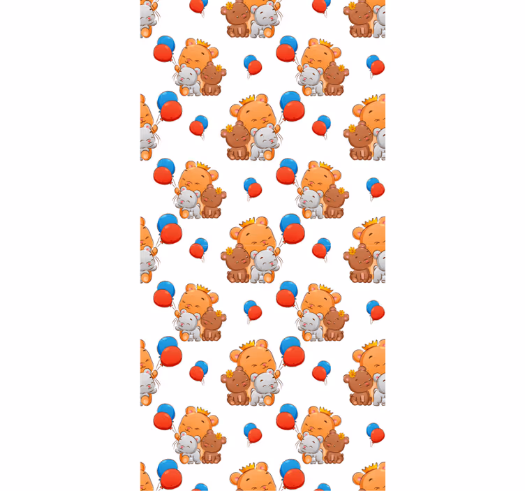 Toile fenêtre chambre bébé modèle d'ours sympathique - TenStickers