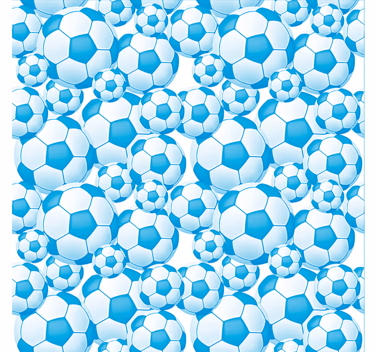 Toile fenêtre football décor à motifs de soccer - TenStickers