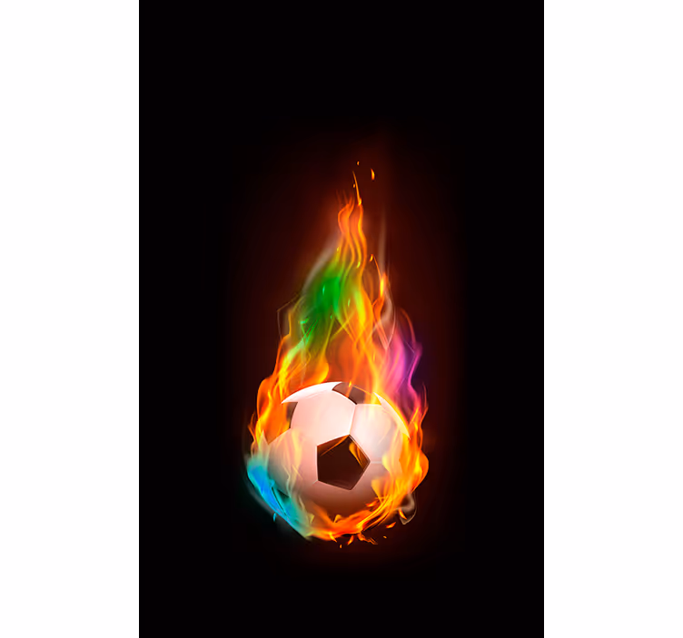 Stores football Boule de feu multicolore - TenStickers