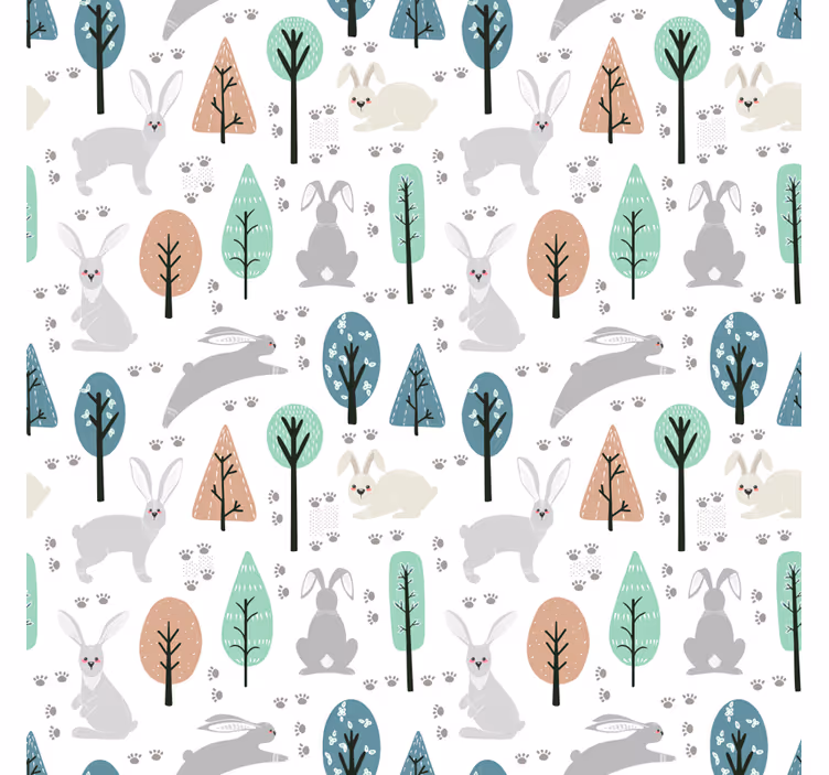 Toile fenêtre animal motif de créatures des bois - TenStickers
