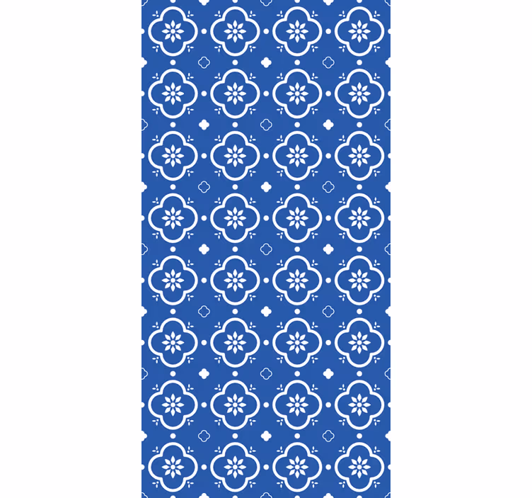 Toile fenêtre motif géométrique floral - TenStickers