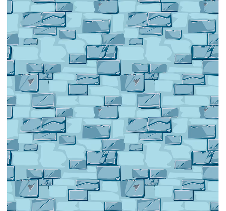 Toile fenêtre textures et motifs briques en pierre bleue - TenStickers