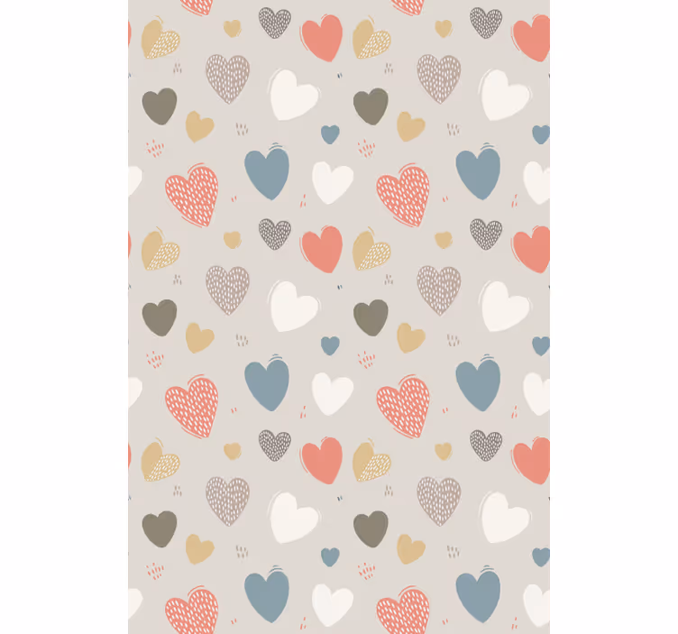 Toile fenêtre romantique modèles de coeur - TenStickers