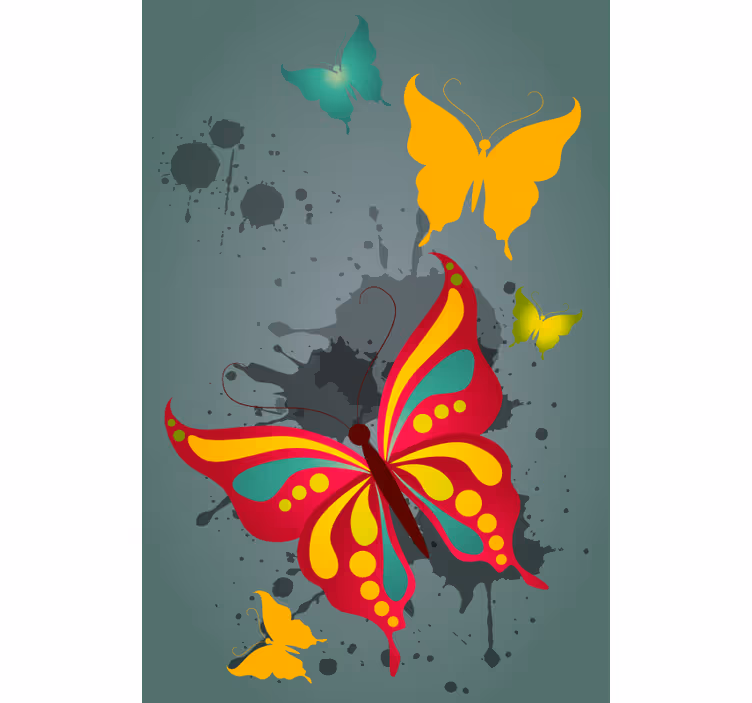 Store amusant papillon multicolore - TenStickers