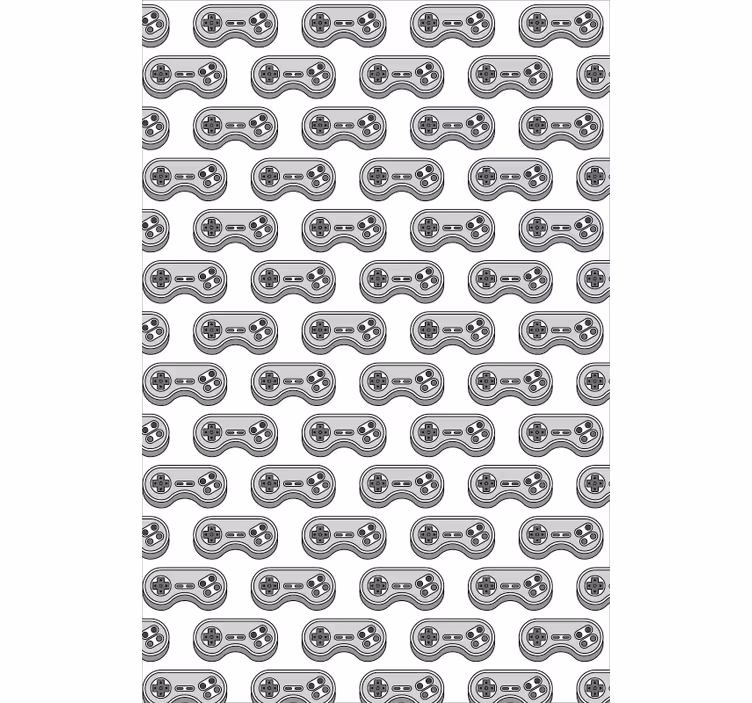 Toile fenêtre geek motif de contrôleur gris - TenStickers