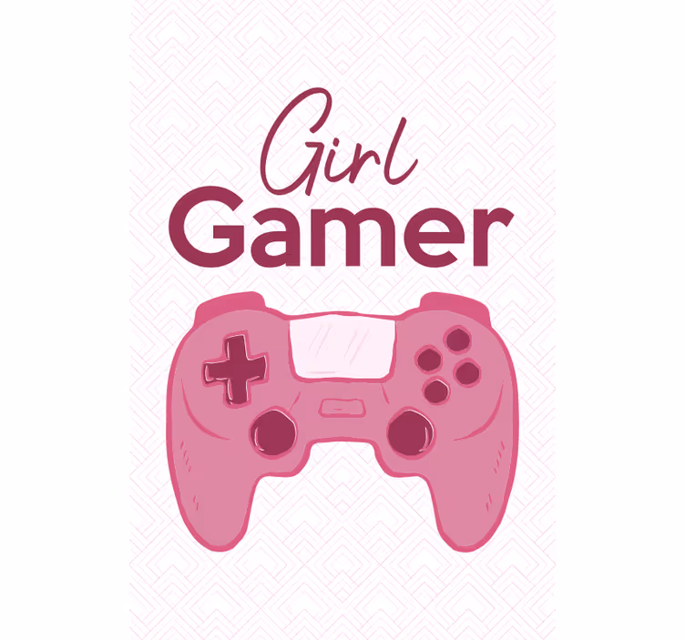 Toile fenêtre geek contrôleur de fille - TenStickers