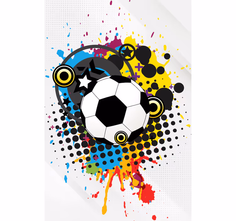 Stores plus de sport Football artistique - TenStickers