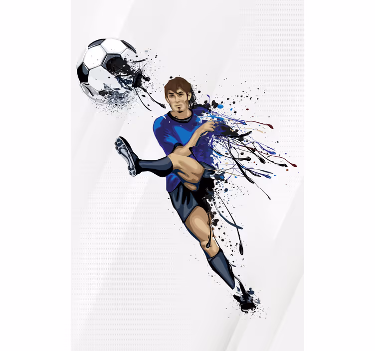 Toile fenêtre sport coup de pied d'action - TenStickers