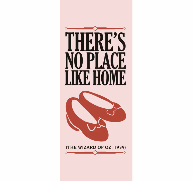 Toile fenêtre avec phrase aucun endroit comme chez soi - TenStickers