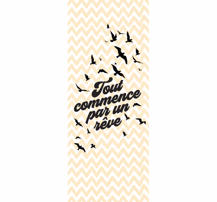 Stores pour couples Conception avec des oiseaux - TenStickers