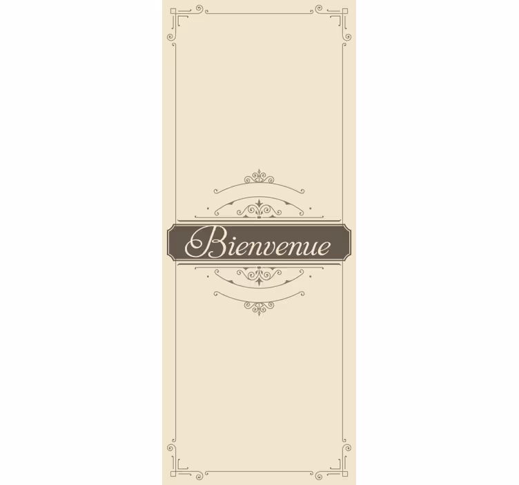 Toile fenêtre avec phrase panneau de bienvenue élégant - TenStickers