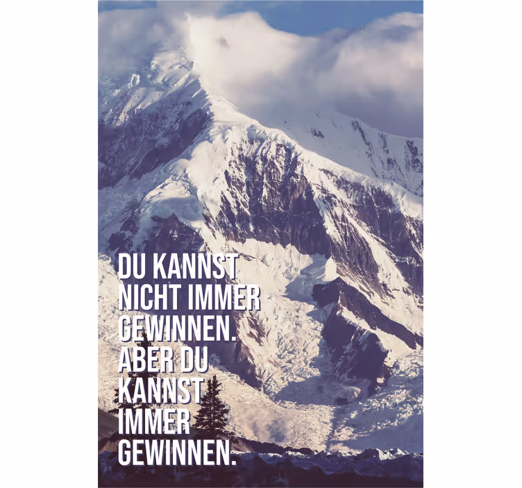 Toile fenêtre bureaux immergé dans les sommets des montagnes - TenStickers
