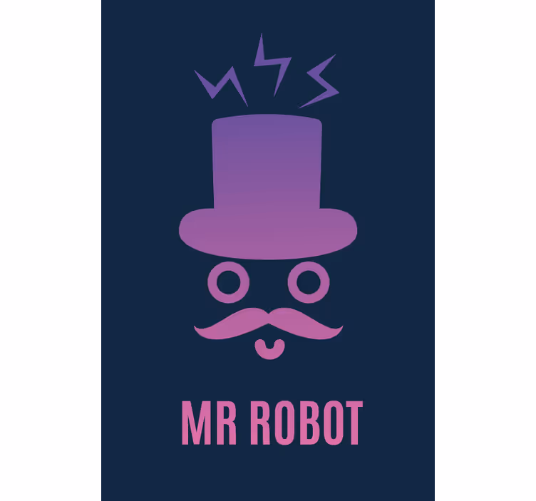 Toile fenêtre geek monsieur robot - TenStickers