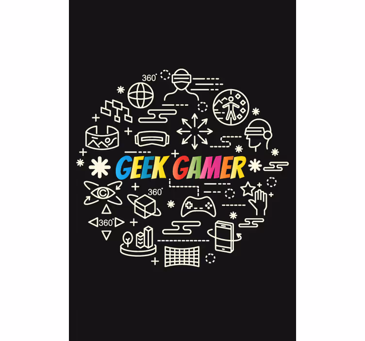 Toile fenêtre geek gribouillages de jeu - TenStickers