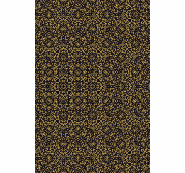 Toile fenêtre dessin motif floral complexe - TenStickers