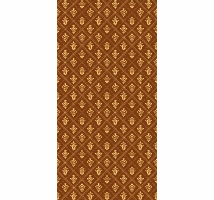 Toile fenêtre classique motif doré orné - TenStickers