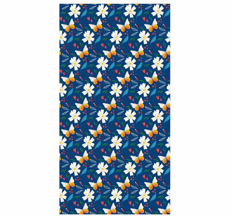 Toile fenêtre fleurs et plantes conception de motifs floraux - TenStickers