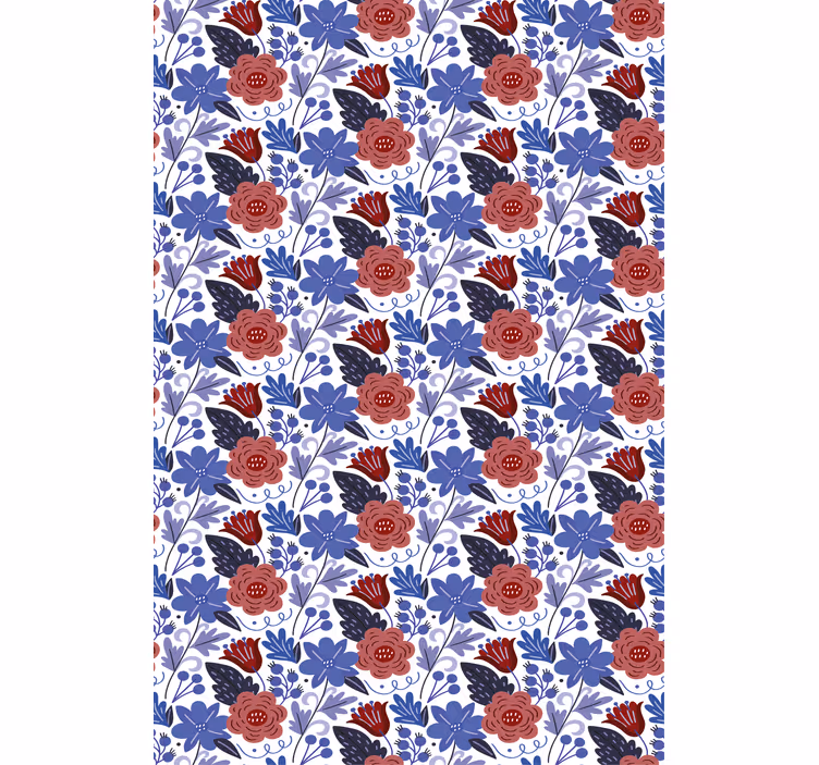 Toile fenêtre fleurs et plantes motif botanique audacieux - TenStickers