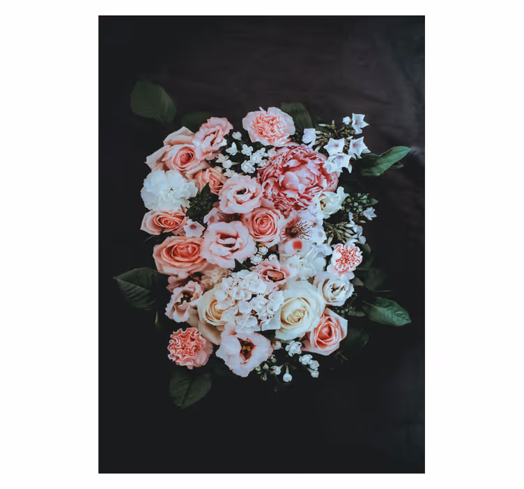 Toile fenêtre fleur composition florale fleurie - TenStickers