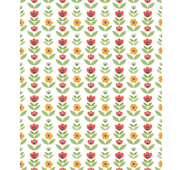 Toile fenêtre fleurs et plantes charmant motif floral - TenStickers