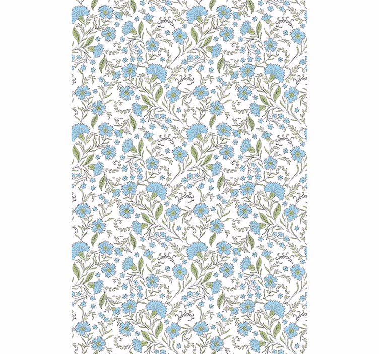 Toile fenêtre fleurs et plantes motif de vigne florale - TenStickers