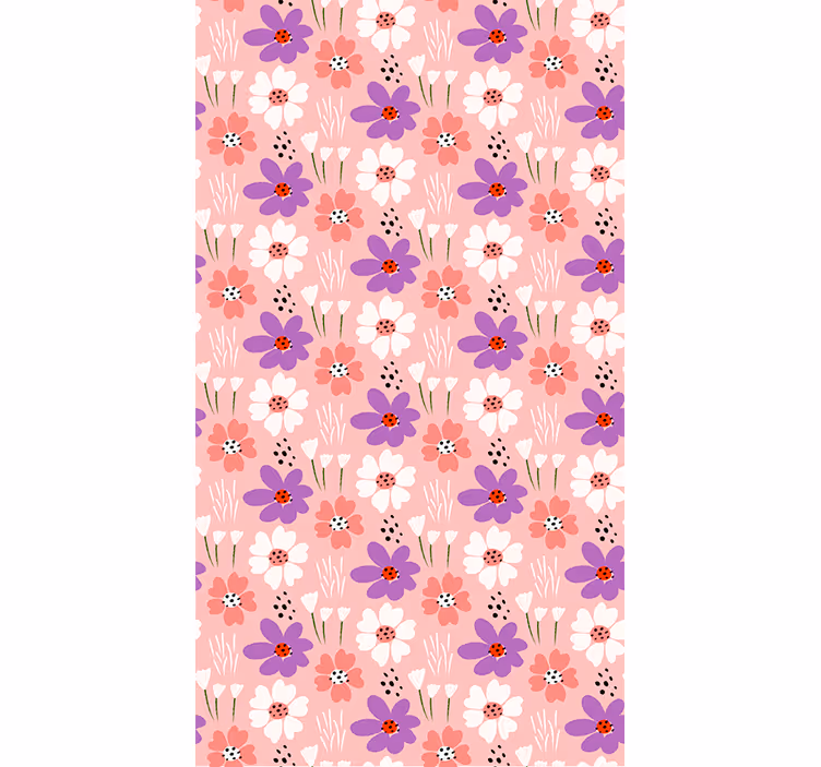Toile fenêtre fleur motif de fleurs délice - TenStickers